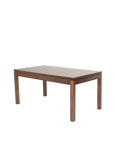 Urban Spaces Hudson Wooden Table, Dark Walnut