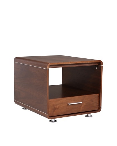 Urban Spaces Ifun End Table, Light Walnut