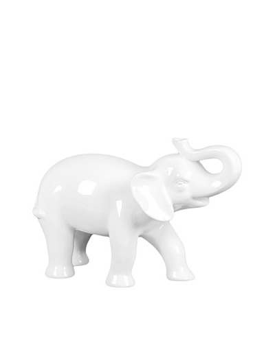 Ceramic Elephant, White