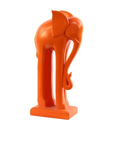 Ceramic Elephant Statue, Orange