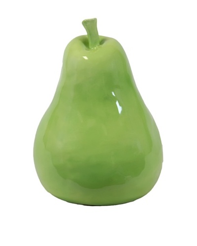 Large Ceramic Pear, Green