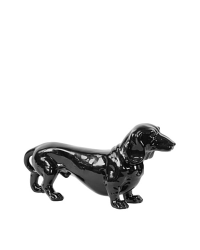 Ceramic Standing Dog, Black