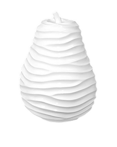 Ceramic Textured Pear, White
