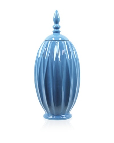 Urban Trends Collection Ceramic Jar with Lid, Light Blue