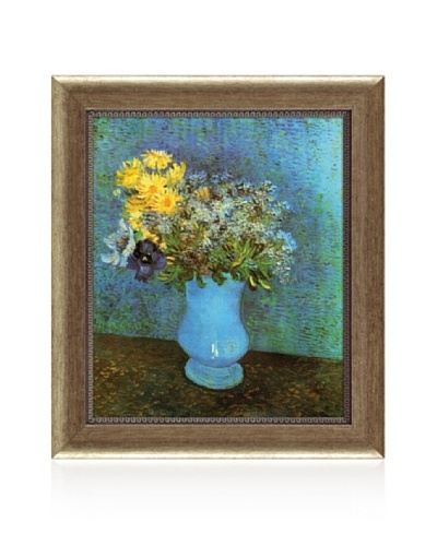 Vincent van Gogh Vase with Lilacs, Daisies and Anemone Framed Canvas