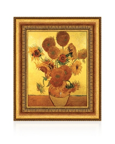 Vincent van Gogh Sunflowers On Gold, 1888 Framed Canvas