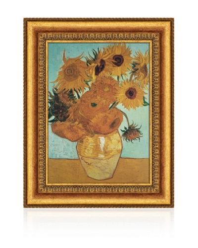 Vincent van Gogh Sunflowers On Blue, 1888 Framed Canvas