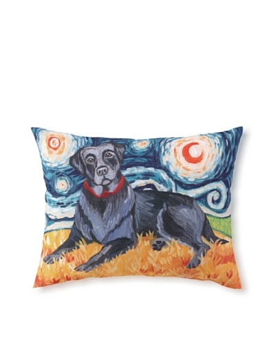 Van Growl Lab Black Pillow