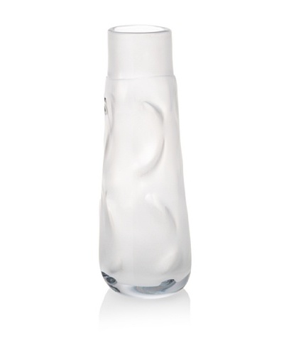 Abigails Frosted Vase with Sandblasted Interior, Small
