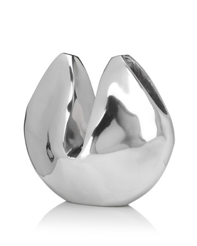 Lunares Fortune Cookie Vase, Silver