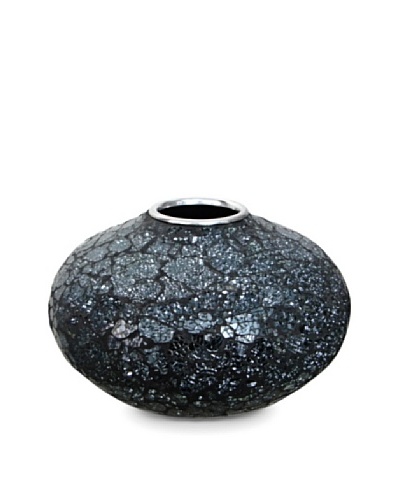 Global Pickings Midnight Oval Mosaic Vase