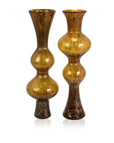 Set of 2 Marcellus Glass Mirroring Vases