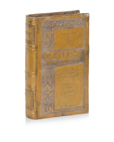 Old World Book Vase I, Golden