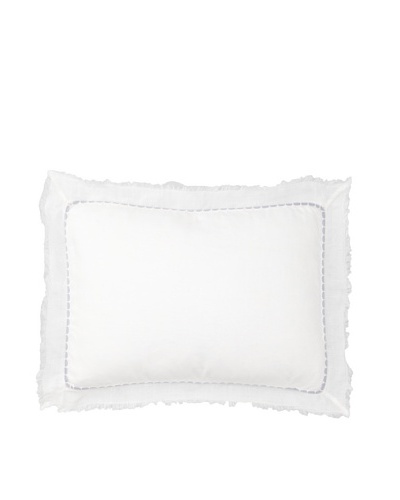 Vera Wang Dusk Fringe Decorative Pillow, White, 12″ x 16″