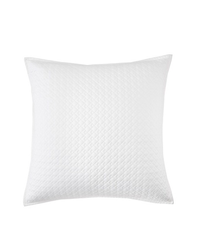 Vera Wang Double Diamond Euro Sham, White