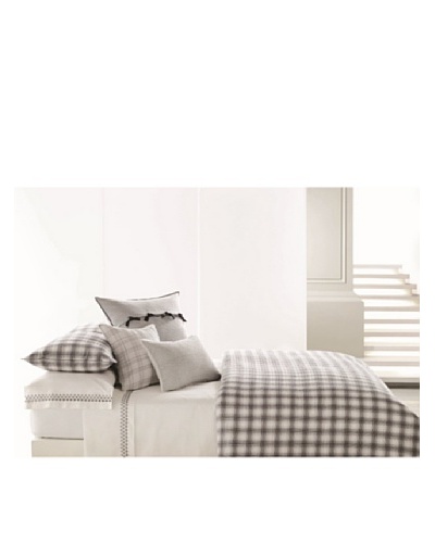 Vera Wang Crinkle Plaid Duvet Cover