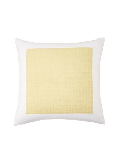 Vera Wang Modern Ikat Sham, White/Yellow, Euro