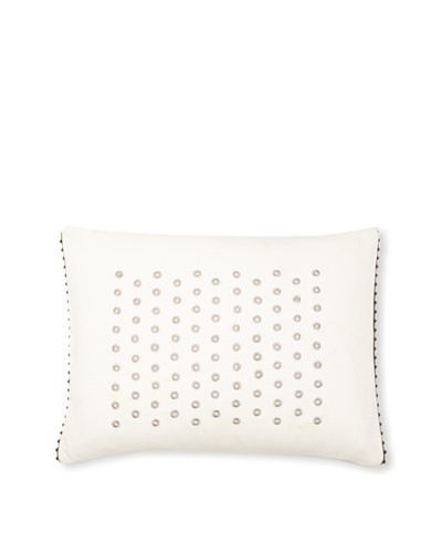 Vera Wang Ribbon Stripe Decorative Pillow, White, 15″ x 20″