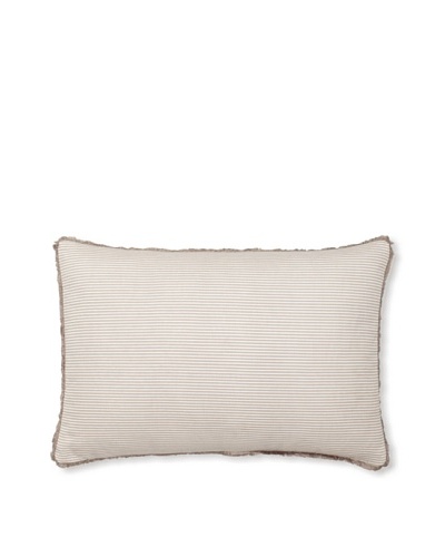 Vera Wang Ribbon Stripe Decorative Pillow, Mocha, 15 x 22