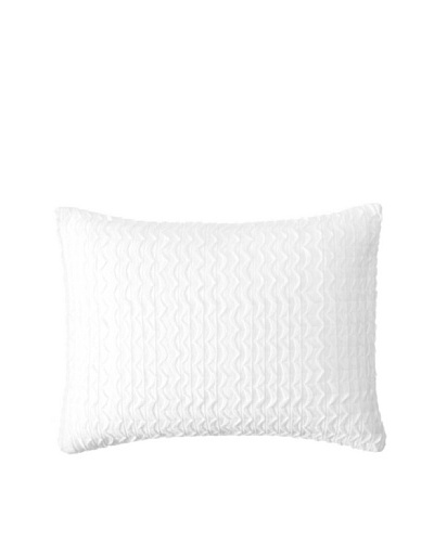 Vera Wang Sculpted Floral Pillow, White