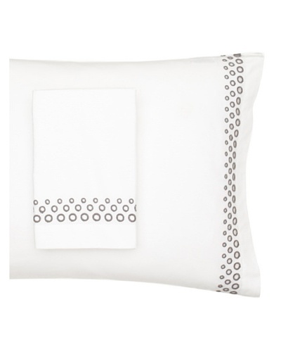 Vera Wang Pair of Crinkle Plaid Pillowcases