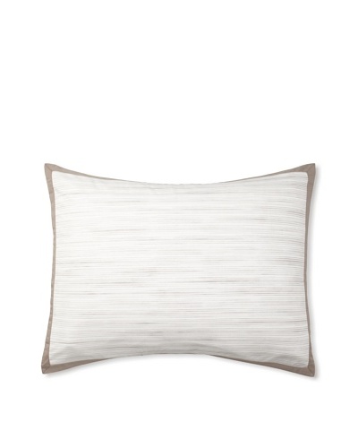 Vera Wang Ribbon Stripe Pillow Sham, Mocha, Standard