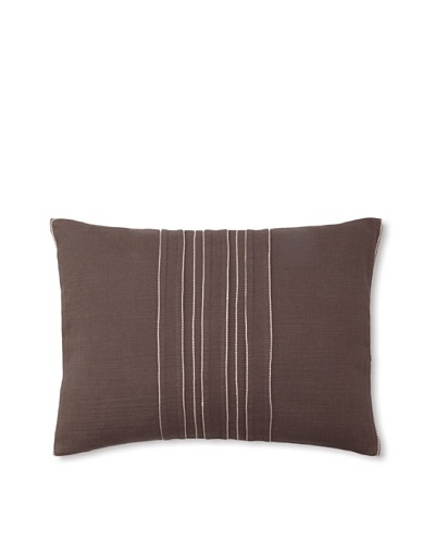 Vera Wang Ribbon Stripe Decorative Pillow, Mocha, 12″ x 16″