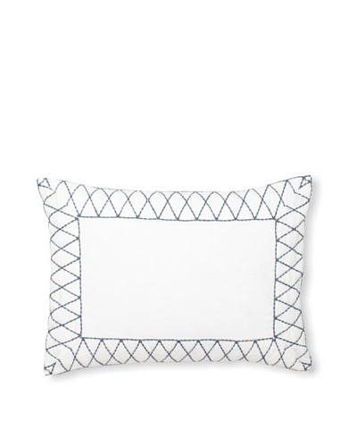 Vera Wang Shibori Decorative Pillow, White, 12″ x 16″