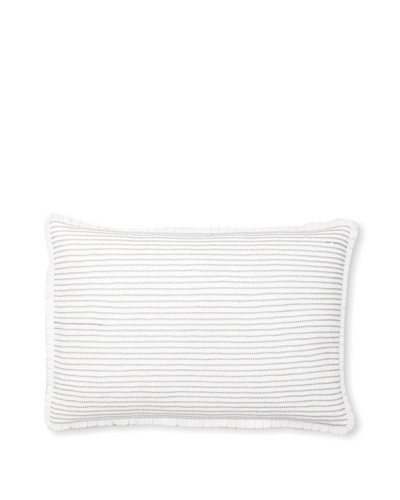 Vera Wang Crinkle Plaid Decorative Pillow, White, 15″ x 22″