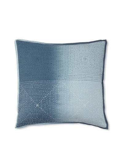 Vera Wang Shibori Decorative Pillow, Blue, 18″ x 18″