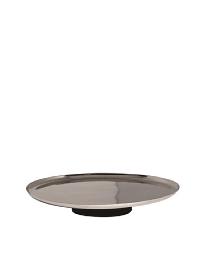 Vera Wang Wedgwood Elements 10 Footed Cake Plate, Silver/Black