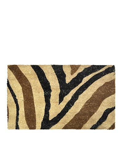 Verde Collection Zebra Black/Brown Doormat