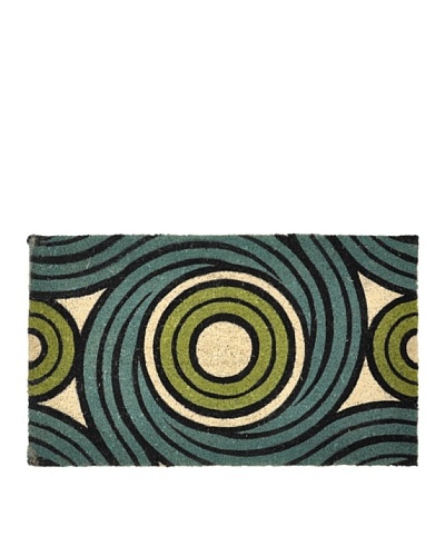 Verde Collection Vortex Teal/Green Doormat