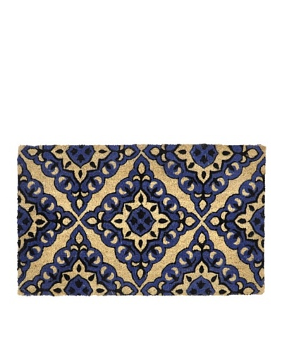 Verde collection “Mosaic Tile Black/Blue” Doormat