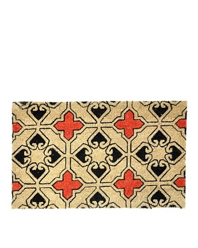 Verde Collection Lamina Red/Black Doormat