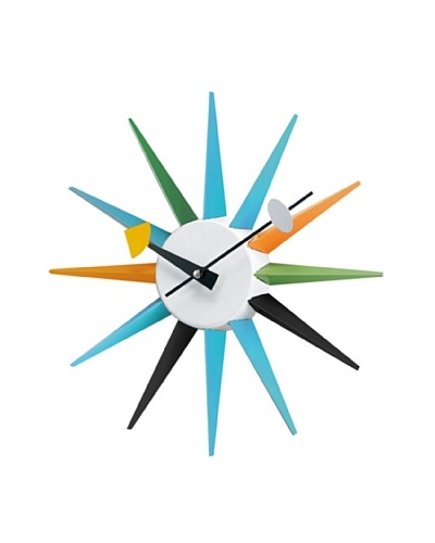 Verichron Metal Boutique Sunburst Wall Clock, Multi