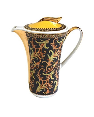 Versace Creamer with Lid In Box, Black/White/Gold