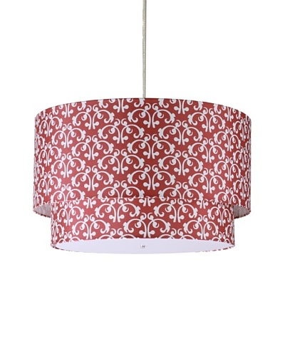 Inhabit Hudson Double Pendant Lamp, Scarlet, 24 x 14