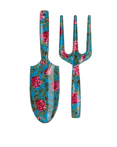 Victoria & Albert Garden Tool Set with Pink & Blue Roses