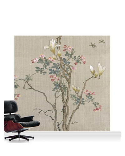 Victoria and Albert Museum Flowering Shrub and Mayflies Standard Mural – 8′ x 8′