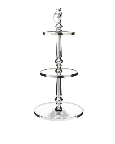 Zanzibar Aluminum and Glass Three-Tier Server