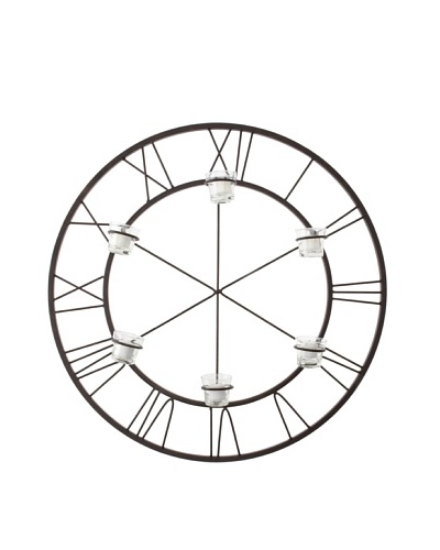 Venezia Clock Design Six Tealight Holder