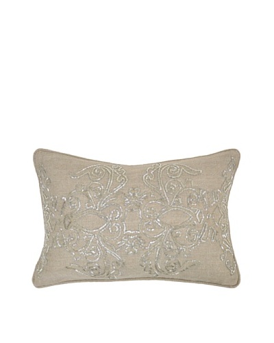 Villa Home Radiance Beaded Pillow, Natural