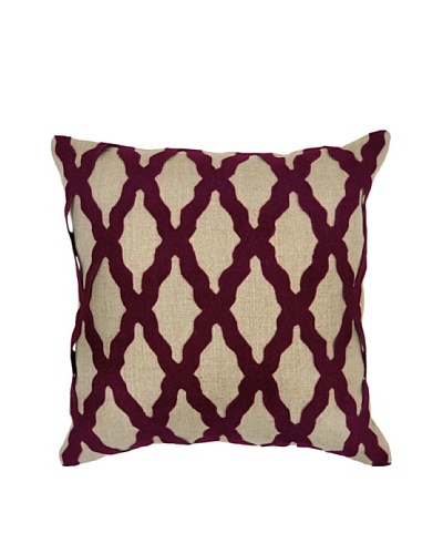 Villa Home Intrigue Pillow, Burgundy