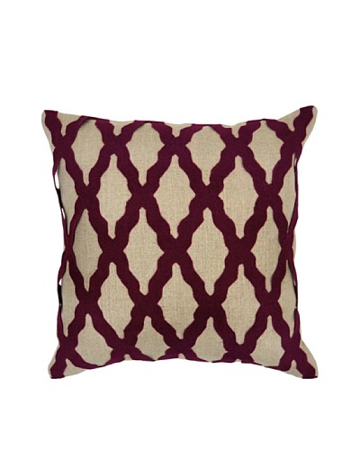 Villa Home Intrigue Pillow, Burgundy