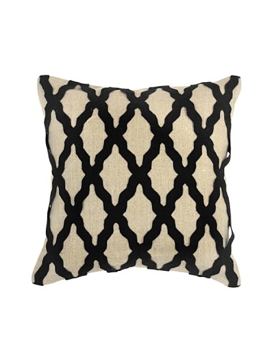 Villa Home Intrigue Pillow, Black