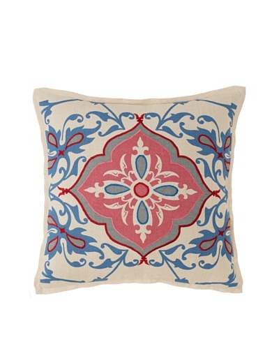 Villa Home Delaware Decorative Pillow, Pink/Blue, 18 x 18