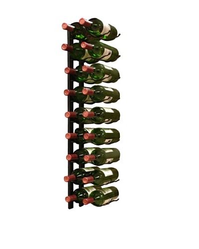 Vinotemp Metal Wall-Mount 18-Bottle Wine Rack, Black