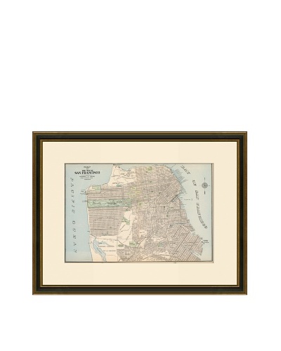 Antique Lithographic Map of San Francisco, 1883-1903