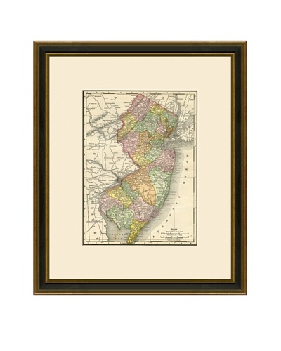 Antique Lithographic Map of New Jersey, 1886-1899